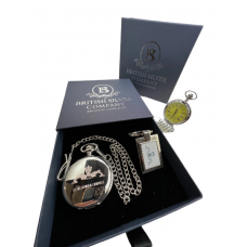 Submariner Royal Navy Silver Plated Pocket Watch and Keyring Submariner Royal Navy Silver Plated Pocket Watch and Keyring